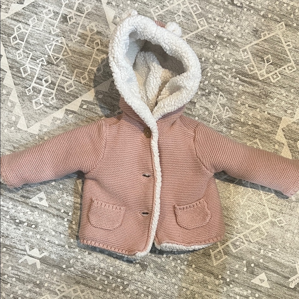 Carter's Soft Pink Knit Baby Sweater